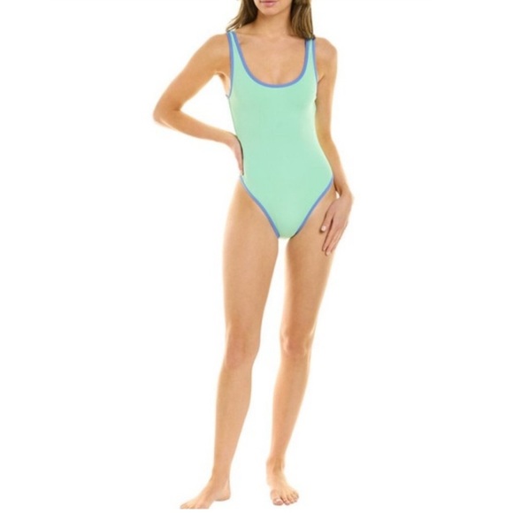 WeWoreWhat One-Piece Swimsuit Mint & Periwinkle Size Small NWOT - Picture 1 of 6